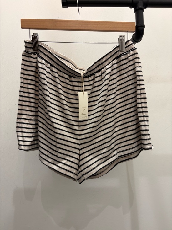 Z Supply Pants - Z Supply Cream and Black Striped Lounge Shorts PM